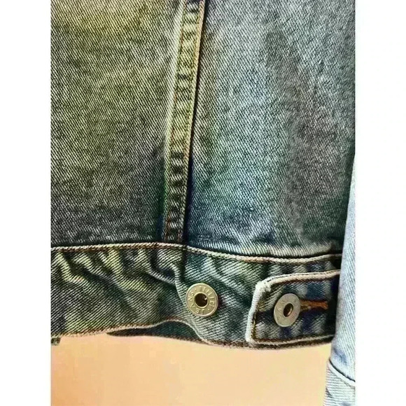 Reflect Jeans Women's Denim Jacket Blue Medium Long Sleeve Button Front - Picture 6 of 7